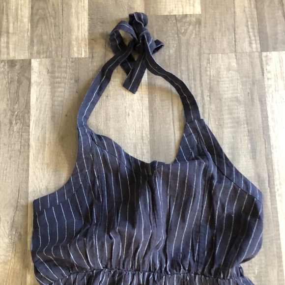 Roxy From The Side Halter Striped Dress NEW M - Picture 5 of 8